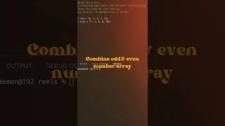 Combine even and odd numbers array | Javascript | Coding | 