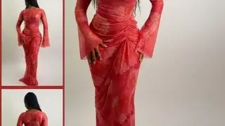 How to Cut and Sew a Stylish Turtle Neck Mesh Gown | Step-by-Step Tutorial.