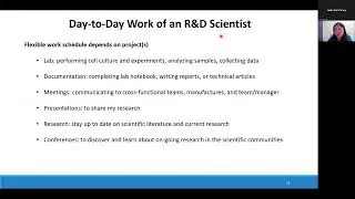 Day-to-Day Work of an R&D Scientist