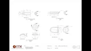 Part 14 Detail Drawing of Eraser Tip Holder, Eraser Gripper, Push Button, and Cap