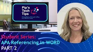 APA Referencing in Word - Tutorial 2/3: Editing citations and managing your sources.