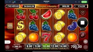 BIG WIN!! ONLINE CASINO! SHINING CROWN!