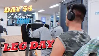 DAY 54 of CUT - TRAINING LEGS HARDER THAN LAST TIME