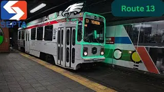 SEPTA - Ride Aboard 1981 Kawasaki #9055 on Route 13 to Yeadon 