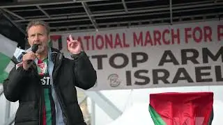 Mick Flynn CGT speech at the national Palestine demonstration in Liverpool, 2025