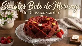 Bolo simples de morango | Massa leve e fofinha