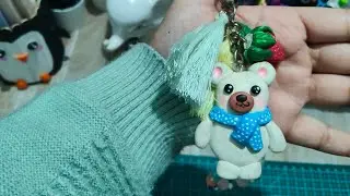 DIY Clay Keychain 🔑🧸 | Teddy & Tassel Charm | Cute Handmade Craft