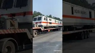 Truck carrying Train Coach #train #truck #coach #travel #indian #railways #shorts