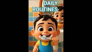 Daily Routines 🤗#cartoon #story #shorts #viral #youtube #video #rhymes #poem #kids #toddlers #share