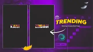 Trending Black Screen Lyrics Video Tutorial 🔥 | Alight Motion Lyrics Status Editing Hindi