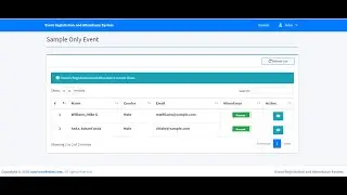 Event Registration Attendance System using PHP/MySQLi Demo