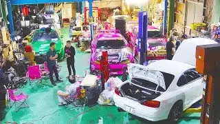 CLEANING A JAPANESE TUNER SHOP!