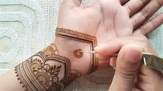Ganesh chaturthi vrat mehndi | Simple mehndi design | Easy mehndi design front hand | Lotus mehndi 