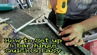 How to set up 4 bar hinge for awning window?