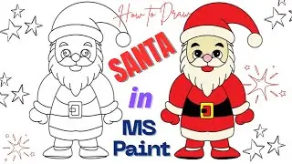 How to Draw Santa Clause in MS Paint | Christmas Special | #santaclause #christmas #25/12 #2024
