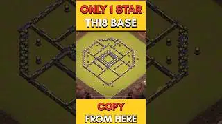ONLY 1 STAR TH18 WAR BASE | ANTI METEOR GOLEM | ANTI DRAGON | CLASH OF CLANS