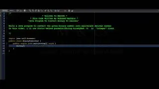 Java Program To Convert Binary To Decimal