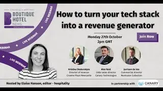 BHN Webinar - How to turn your tech stack into a revenue generator