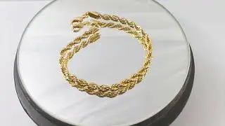 Pulseira Folheada a Ouro 18k Modelo Elo Baiano Com 6mm de Largura