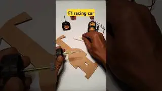 DIY F1 Racing Car with DC Motor | Cardboard & Plastic Wheels