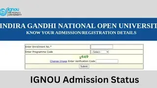 How to check admission status IGNOU portal