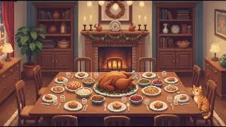 Mellow Thanksgiving Lofi Mix: Warm Kitchen and Family Chatter (Autumn Dinner Playlist)
