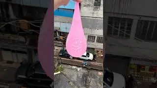 🎈SO HIGH TERRACE 🤯🤯 #poppballons #waterballoon #experiements