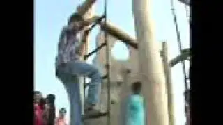 Climbing Structure having fun steel slide & climbing wall - NRO818