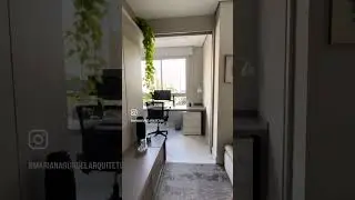 Projetamos um Home office bem pr&oacute;ximo a sala de TV, discreto e privativo