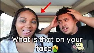 Doing my MAKEUP UGLY 🤮to see my Husbands Reaction😬hilarious🤣