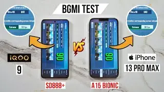 iQOO 9 vs iPhone 13 Pro Max Pubg Test, Heating and Battery Test | Shocking Results 😱