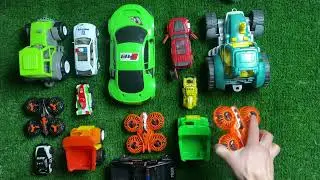 Video about various plastic toy cars