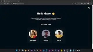 Landing page with Light and Dark Theme using HTML, CSS and JavaScript