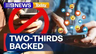 Two-thirds of Australian voters back under-16s social media ban | 9 News Australia