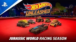 Hot Wheels Unleashed - Jurassic World Racing Season Trailer | PS5 & PS4 Games