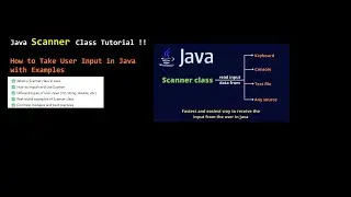 Java Scanner Class Tutorial | How to Take User Input in Java with Examples #13