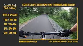 Riding the Lewes Georgetown bike trail to Brimming Horn