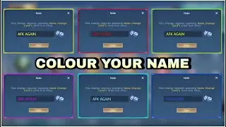 HOW TO COLOR YOUR IGN/NAME IN MOBILE LEGENDS 2022