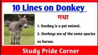 10 Lines on Donkey | 10 Lines on Donkey in English | 10 Lines on Animal