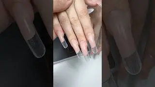 Nude tinted hard structure gel in universal dual form pro nail extension snaps #ASMR ￼