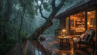 Cozy Forest Bedroom In The Deep Rain 🌧 Relaxing Rain Sounds to Sleep Instantly