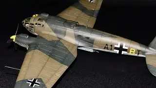 Frankin Mint 1/48 Heinkel He-111 Code 3 respray into Battle of Britain bomber