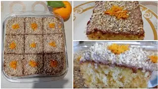 كيك بذوق البرتقال لشرب الشاي والقهوة بحبتي بيض  سهل وسريع وبزاف بنين☕️🍊🍊🍊🍊🍊❤️