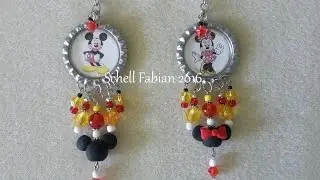 Bottle Cap Charm Tutorial - Mickey and Minnie