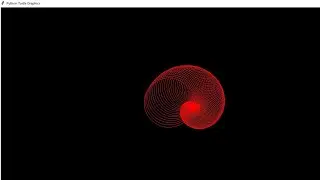 How to draw spiralling circles using python #shorts