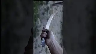 forging a WAKIZASHI out of rusted iron chain  part 1