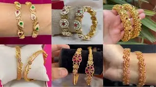 Beautiful side bangles collection|new model gold bangles designs|party wear bangles designs