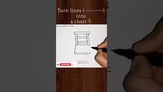 How to draw a chair from lines | Turn ------ into an easy chair| Visit our channel for full tutorial