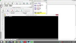 Print a line with assembly language