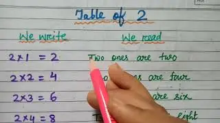How to read Table of 2 in English? // Multiplication tables of 2//Pahade@ncmalini8511 